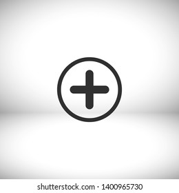 Plus vector icon , lorem ipsum Flat design