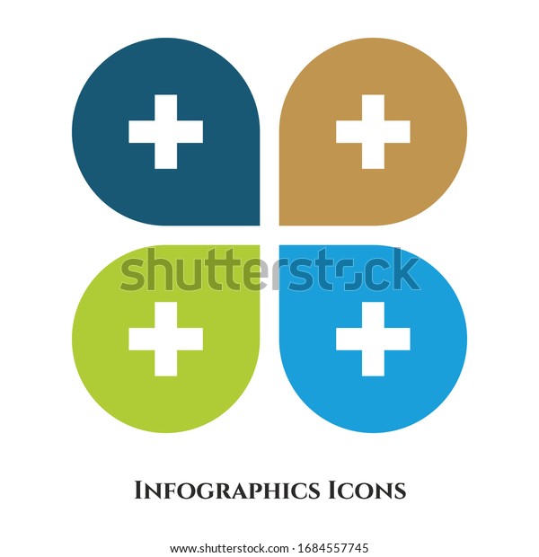 Plus Vector Illustration icon for all
purpose. Isolated on 4 different
backgrounds.