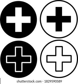 Plus vector illustration. vector set of plus. Eps 10.