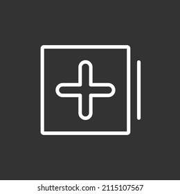Plus Vector Line Inverted Icon Design