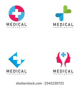 plus vector medical health template illustration icon