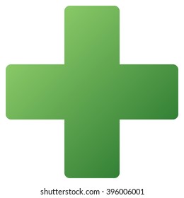 Plus vector toolbar icon for software design. Style is gradient icon symbol on a white background.