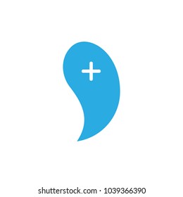 plus and water symbol logo vector