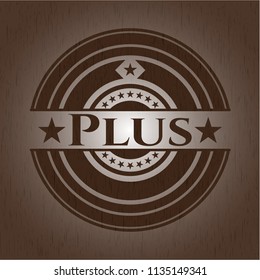Plus wooden emblem. Retro