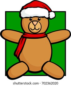 plush bear with Christmas hat