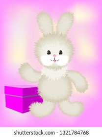 plush Bunny with gift box