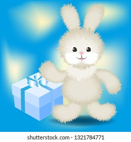 plush Bunny with gift box