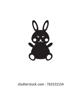 plush bunny toy icon. Toy element icon. Premium quality graphic design icon. Baby Signs, outline symbols collection icon for websites, web design, mobile app on white background