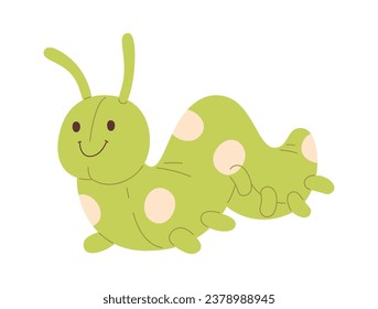 Plush Caterpillar Toy Vector Illustration