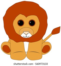plush lion sitting