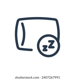 Plush Pillow Vector Icon Illustration for Luxurious Sleep