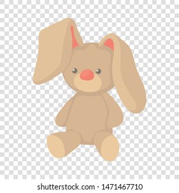 Plush toy bunny icon  Cartoon illustration plush toy bunny vector icon for web
