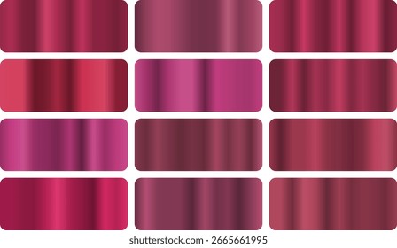Coleção de gradiente de veludo de pelúcia em roxas profundas e tons de vinho ricos, oferecendo uma sensação luxuosa para marca premium, embalagem elegante e projetos digitais opulentos.