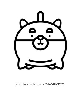 plushies kawaii line icon vector. plushies kawaii sign. isolated contour symbol black illustration