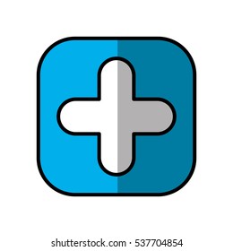 pluss button symbol isolated icon vector illustration design