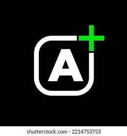 A pluss vector icon. A pluss typography symbol.