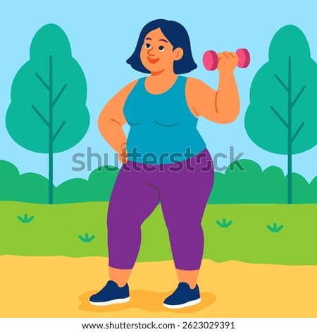 Plus-size athletes in real workout sessions