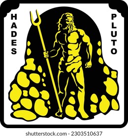 Pluto or Hades God of Rome and Greek Vector