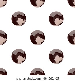 Pluto icon in cartoon style isolated on white background. Planets symbol stock vector illustration.