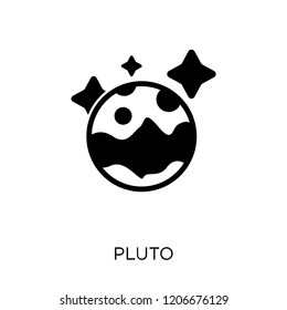 Pluto icon. Pluto symbol design from Astronomy collection.