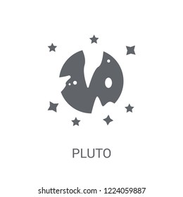 Pluto icon. Trendy Pluto logo concept on white background from Astronomy collection. Suitable for use on web apps, mobile apps and print media.