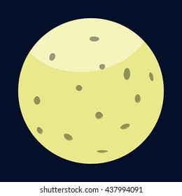 Pluto planet icon, cartoon style