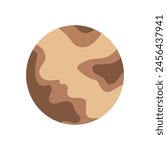 Pluto planet. Vector flat illustration.