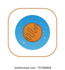 Pluto planet vector icon