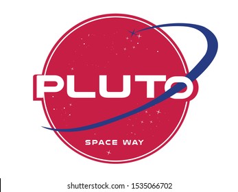 Pluto slogan t shirt design