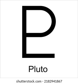 Pluto Symbol vector - Solar system symbols and signs