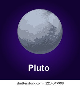 Pluton planet icon. Isometric of pluton planet vector icon for web design