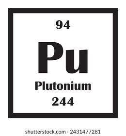 Plutonium chemical element icon vector illustration design