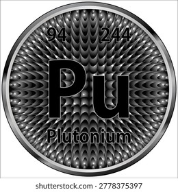 Plutonium is a chemical element with the symbol Pu and atomic number 94. It is a silvery-gray actinide metal that tarnishes when exposed to air and forms a dull coating when oxidized.