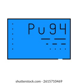 plutonium element line icon vector. plutonium element sign. isolated symbol illustration