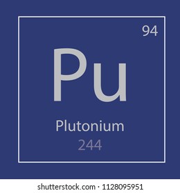 plutonium Pu chemical element icon- vector illustration