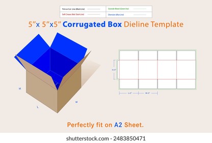 Ply Corrugated Packing 5x5x5 Inches Box for Secure Shipping, Moving, Courier. A box is a container with a dimensional structure used to store, protect, and transport items.