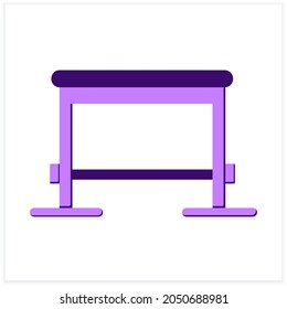 Plyo box flat icon. Jumping and balance training equipment. Concept of body balance and coordination home training, fitness workout and sport activity. Color vector illustration