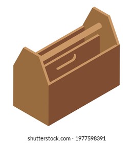 Plywood basket icon. Isometric of Plywood basket vector icon for web design isolated on white background