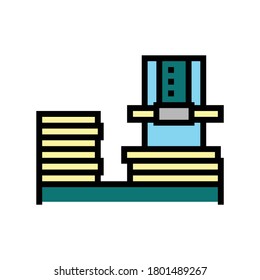 plywood factory equipment color icon vector. plywood factory equipment sign. isolated symbol illustration