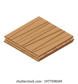 Plywood layer icon. Isometric of Plywood layer vector icon for web design isolated on white background