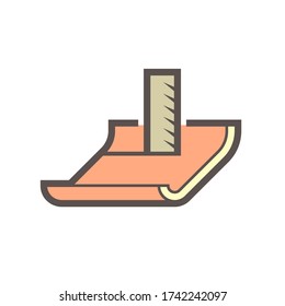 Plywood material and production industry vector icon design on white background.