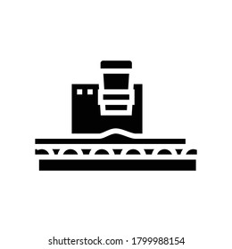plywood press glyph icon vector. plywood press sign. isolated contour symbol black illustration