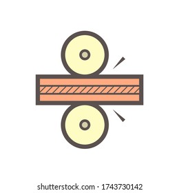 Plywood Production Industry Vector Icon Design On White Background.