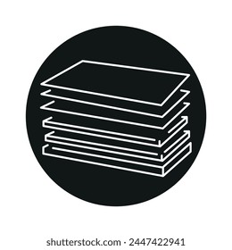 Plywood sheets line black icon. Sign for web page, mobile app, button, logo. Vector isolated button. Editable stroke.