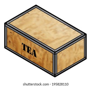 A Plywood Tea Chest.