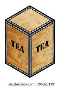 A Plywood Tea Chest.