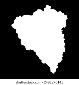 Unidad administrativa de la región de Plzen de la República Checa Ilustración vectorial.