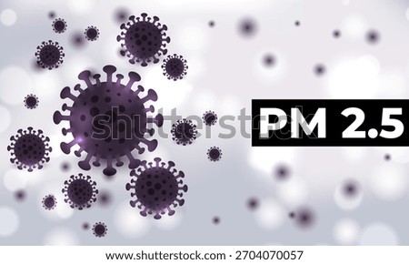PM 2.5 Air pollution concept banner. Atmospheric particulate matter. Vector illustration
