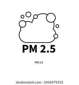 pm 2.5 concept line icon. Simple element illustration. pm 2.5 concept outline symbol design.