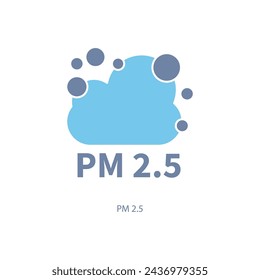 pm 2.5 concept line icon. Simple element illustration. pm 2.5 concept outline symbol design.